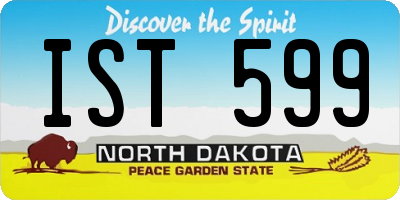 ND license plate IST599