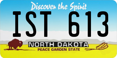 ND license plate IST613