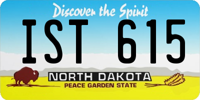 ND license plate IST615