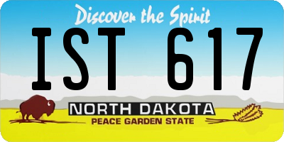 ND license plate IST617