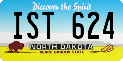 ND license plate IST624