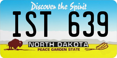 ND license plate IST639