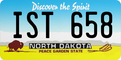 ND license plate IST658