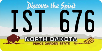 ND license plate IST676