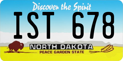 ND license plate IST678
