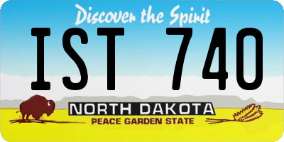 ND license plate IST740
