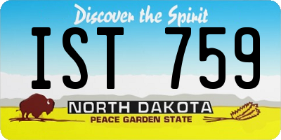 ND license plate IST759