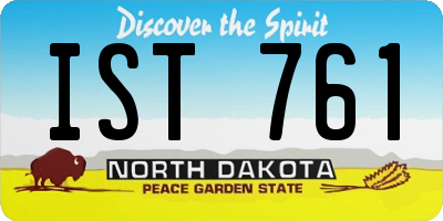 ND license plate IST761