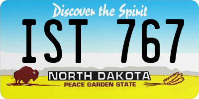 ND license plate IST767