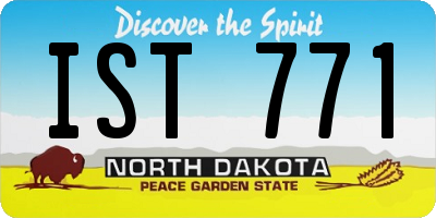 ND license plate IST771