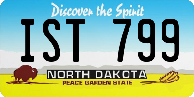 ND license plate IST799