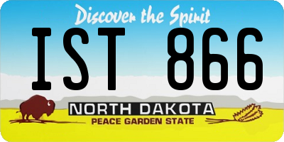 ND license plate IST866