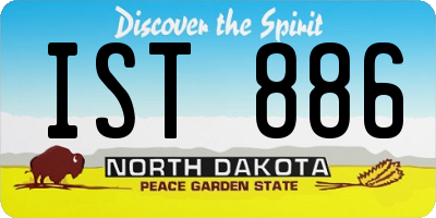 ND license plate IST886