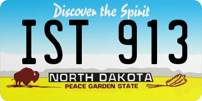 ND license plate IST913