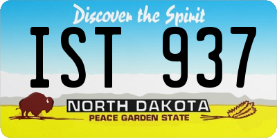 ND license plate IST937