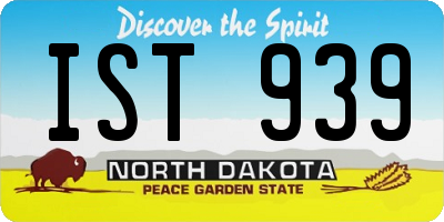 ND license plate IST939