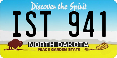 ND license plate IST941