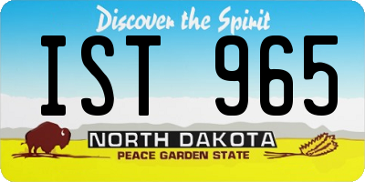 ND license plate IST965