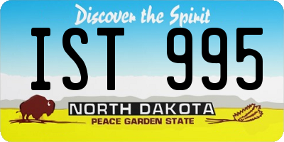 ND license plate IST995