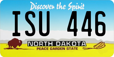 ND license plate ISU446