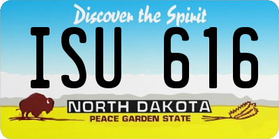 ND license plate ISU616