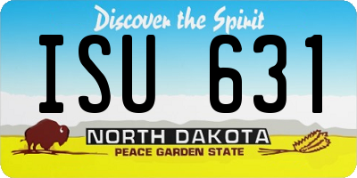 ND license plate ISU631