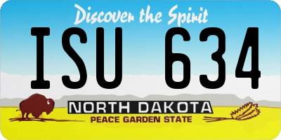 ND license plate ISU634