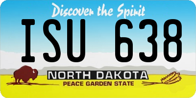 ND license plate ISU638