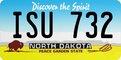 ND license plate ISU732
