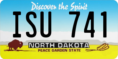 ND license plate ISU741