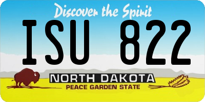 ND license plate ISU822