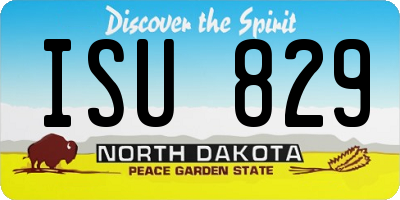 ND license plate ISU829