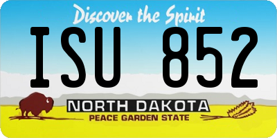 ND license plate ISU852