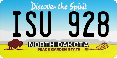 ND license plate ISU928