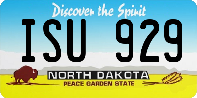 ND license plate ISU929