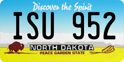 ND license plate ISU952