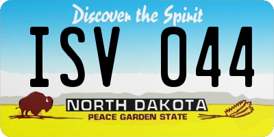 ND license plate ISV044