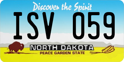 ND license plate ISV059