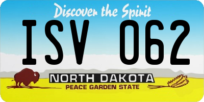 ND license plate ISV062