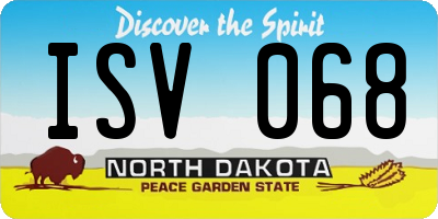 ND license plate ISV068