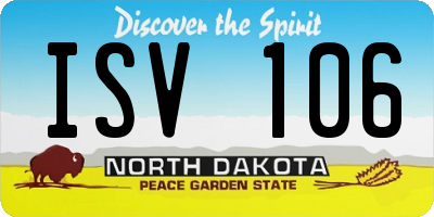 ND license plate ISV106