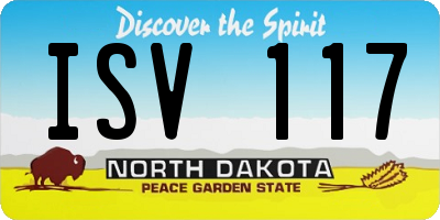ND license plate ISV117