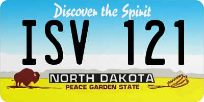 ND license plate ISV121