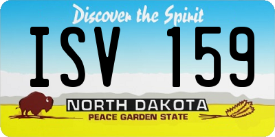 ND license plate ISV159