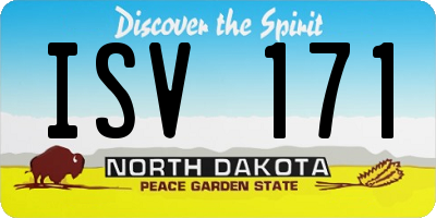 ND license plate ISV171