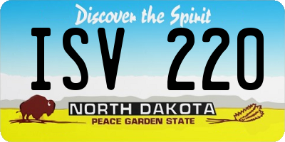 ND license plate ISV220