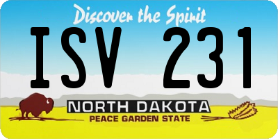 ND license plate ISV231