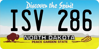 ND license plate ISV286