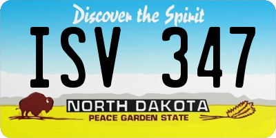 ND license plate ISV347