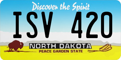 ND license plate ISV420